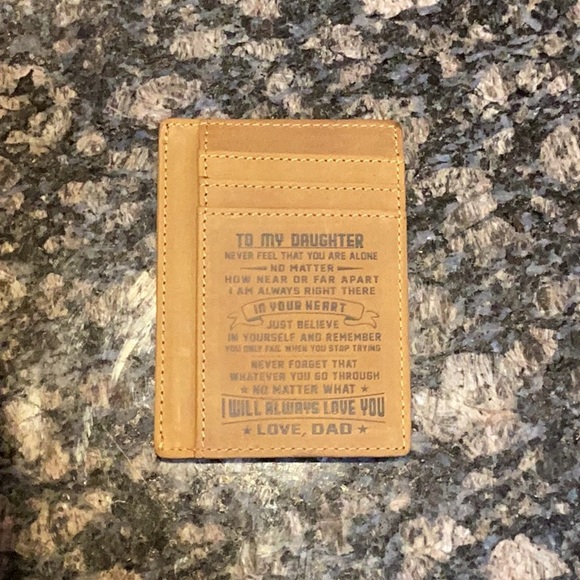 Amazon Mini Pocket Wallett From Dad to Daughter Gift - Picture 2 of 4